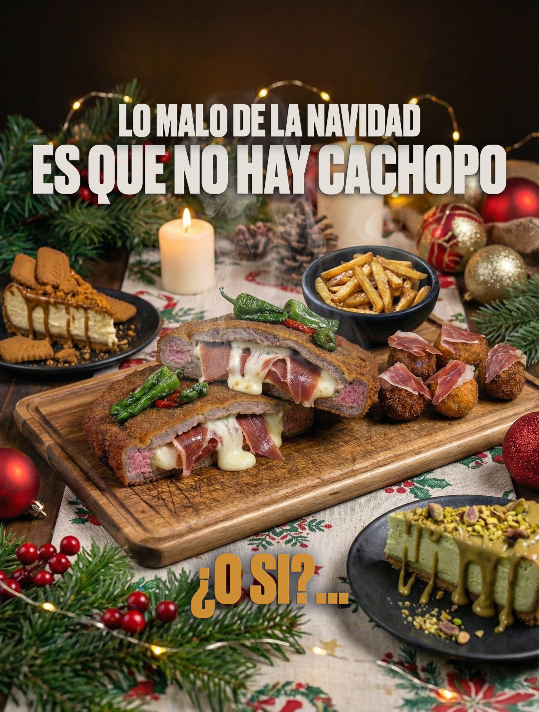 Míster Cachopo Christmas campaign poster