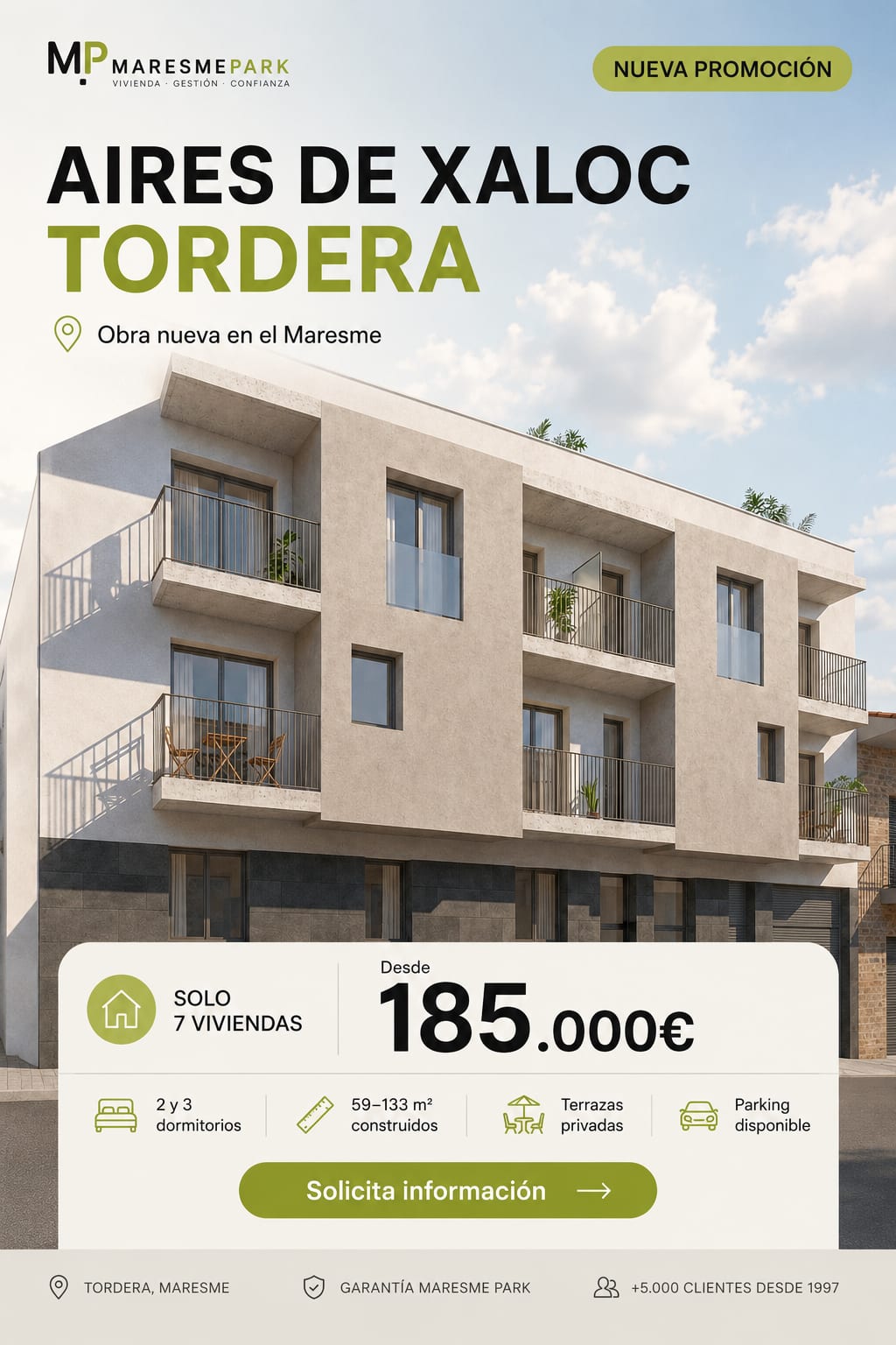 Campaign poster for the Aires de Xaloc development in Tordera