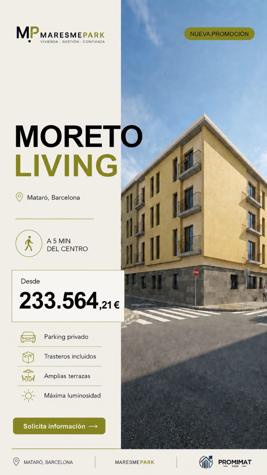 Editorial poster for the Moreto Living development