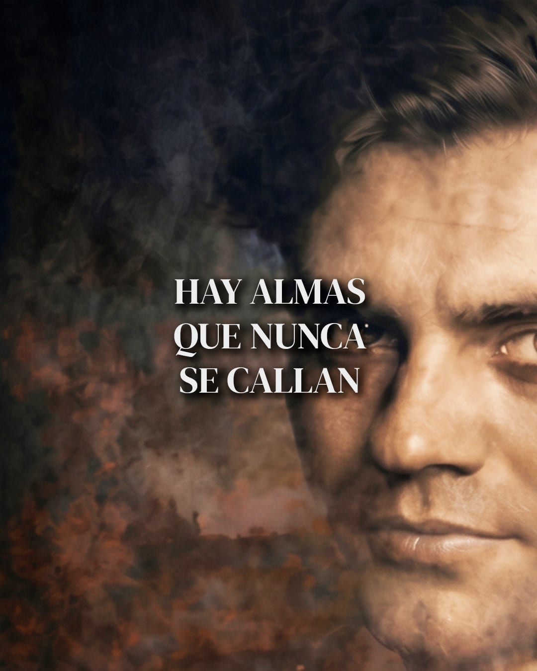 Campaign piece showing Lorca's face with the line: some souls never fall silent